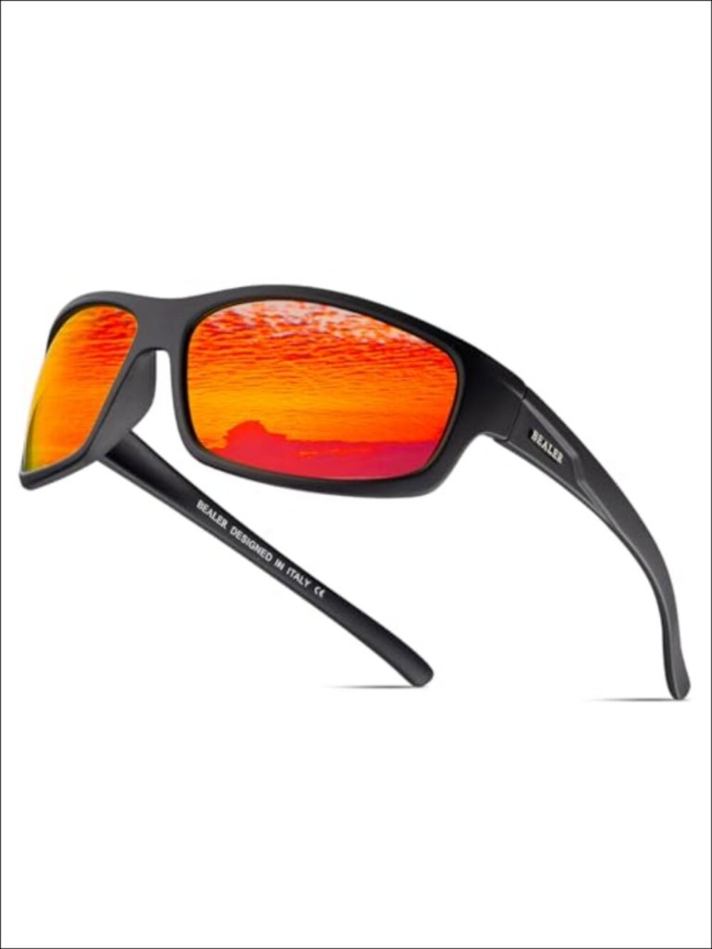Polarized Sports Sunglasses Lightweight TR90 Frame UV Protection Wrap Around